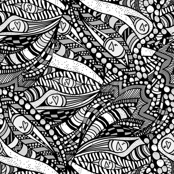 Seamless abstract hand-drawn pattern.  Stock photo © frescomovie