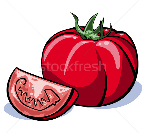 Warzyw pomidory kolorowy ilustracja biały jedzenie Zdjęcia stock © fresh_7266481