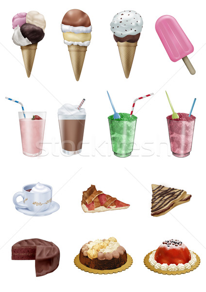 Vise placute ilustrare set dulce in primul rand Imagine de stoc © fresh_7266481
