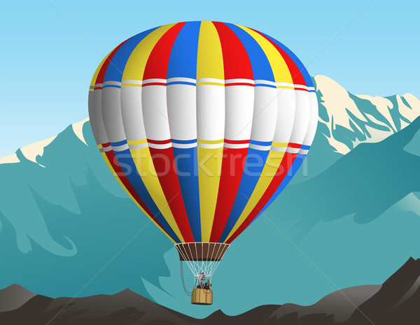 Balon podróży ilustracja niebo góry Zdjęcia stock © fresh_7266481