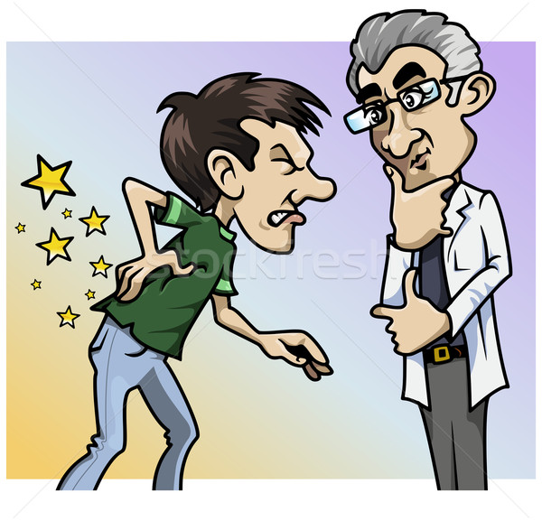 Ouch quoi douleur médecin illustration patient [[stock_photo]] © fresh_7266481