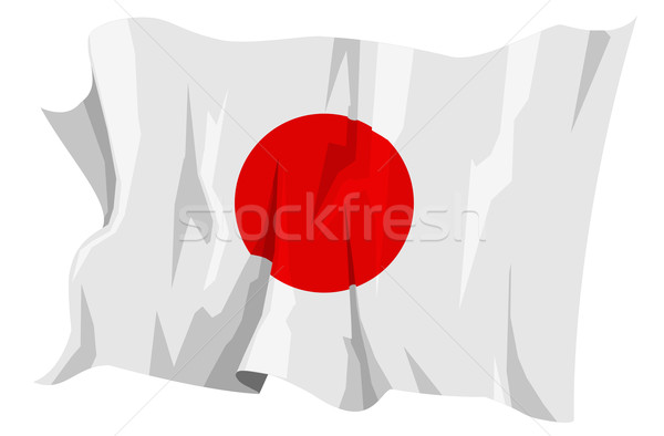 Foto d'archivio: Bandiera · Giappone · computer · generato · illustrazione · viaggio