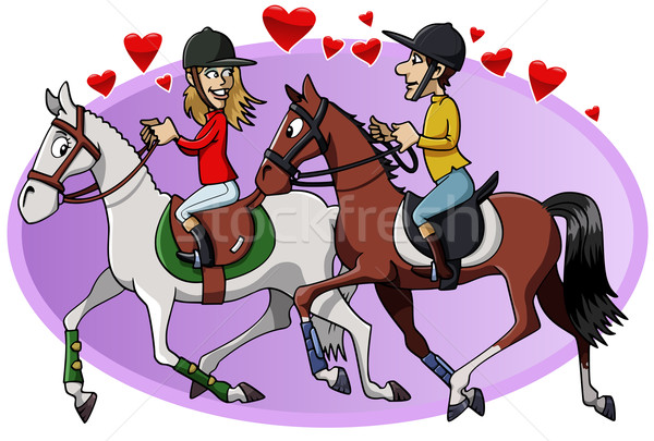 Riders in love Stock photo © fresh_7266481
