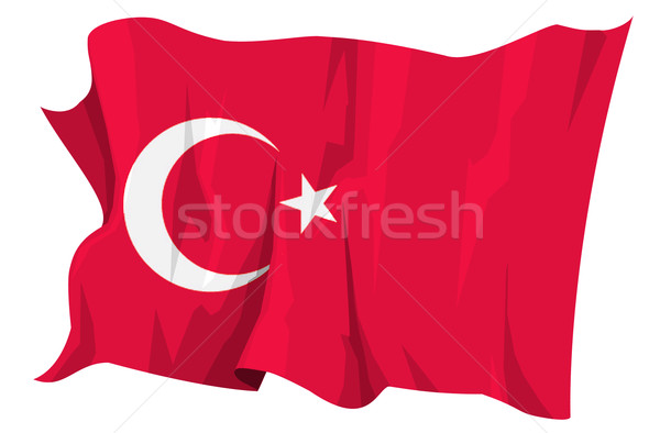 Bandera Turquía ordenador generado ilustración estrellas Foto stock © fresh_7266481