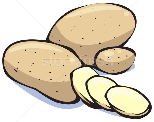 Warzyw ziemniaki kolorowy ilustracja biały jedzenie Zdjęcia stock © fresh_7266481