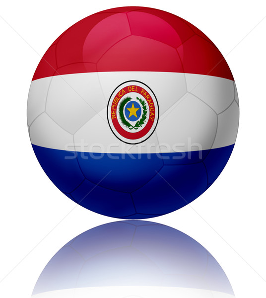 パラグアイ フラグ ボール テクスチャ サッカーボール ストックフォト © fresh_7266481