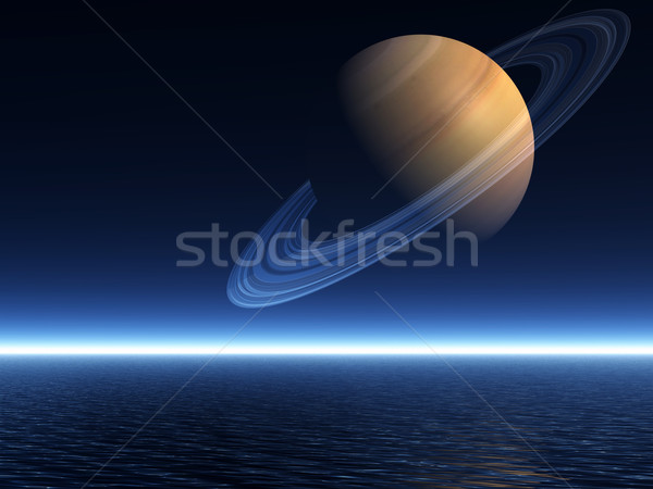 Saturn Rising over Ocean - Landscape Mode Stock photo © Freshdmedia