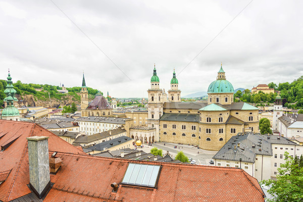 Panoramic view over stadt salzburg Stock photo © frimufilms