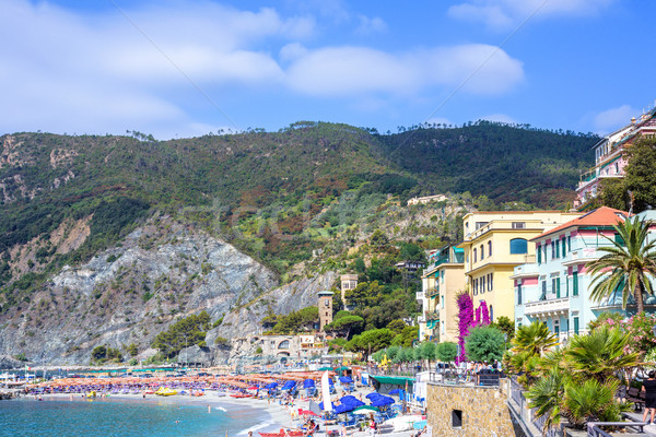 Daylight view to Monterosso al Mare mountains and city streets w Stock photo © frimufilms