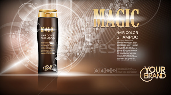 Digitale vector bruin shampoo magie Stockfoto © frimufilms