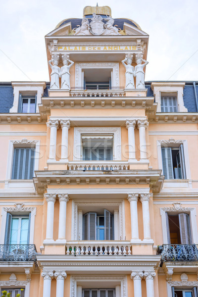  Beautiful view to Palais des Anglais apartments at daylight Stock photo © frimufilms