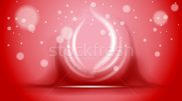 Stok fotoğraf: Dijital · vektör · soyut · boş · kırmızı · kabarcıklar