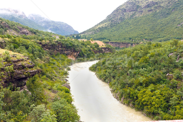 Rzeki góry starych miasta Czarnogóra wody Zdjęcia stock © frimufilms