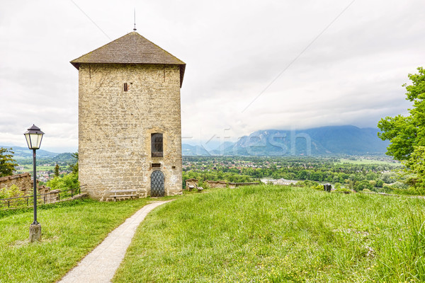 Panoramic view over stadt salzburg Stock photo © frimufilms