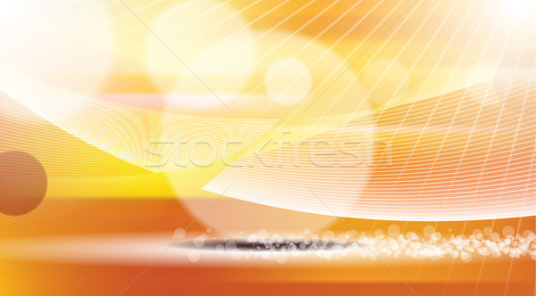 Stock photo: Digital vector orange and red abstract