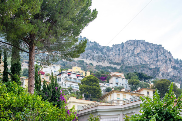 Beautiful sunset view to Beaulieu sur Mer city colorful building Stock photo © frimufilms