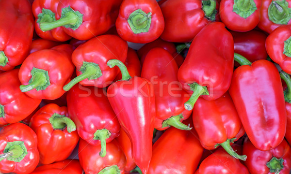 Group of fresh harvested red pepper Stock photo © frimufilms