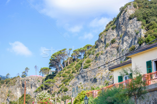 View fondo montagna cielo blu mare Foto d'archivio © frimufilms