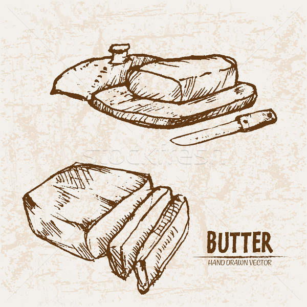 Digital vector detailed line art butter Stock photo © frimufilms