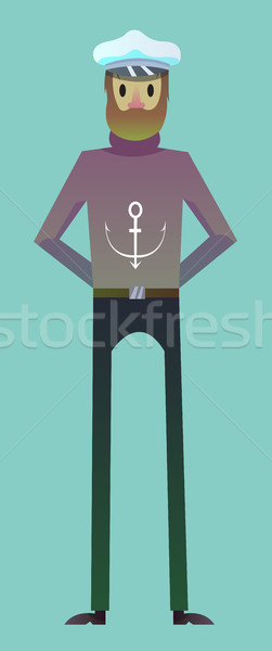 [[stock_photo]]: Numérique · vecteur · personnage · infographie · marin · homme