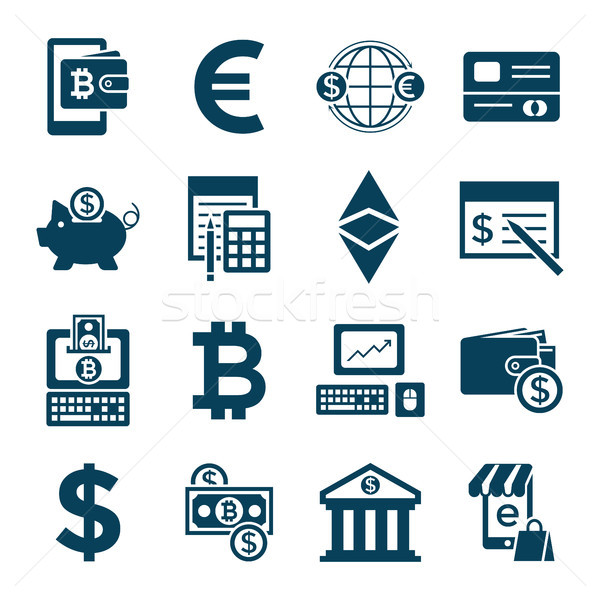 Digital vector bitcoin electronic cryptocurrency Stock photo © frimufilms