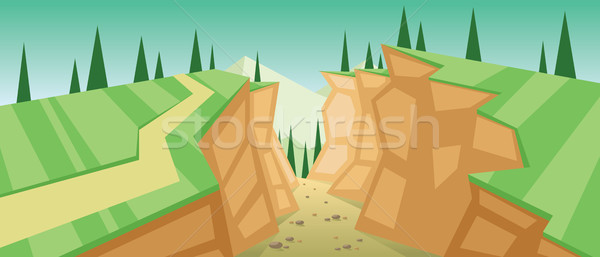 Digital vector abstract background with pines Stock photo © frimufilms