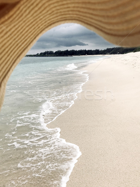 Stockfoto: Mooie · daglicht · strand · lijn · Blauw