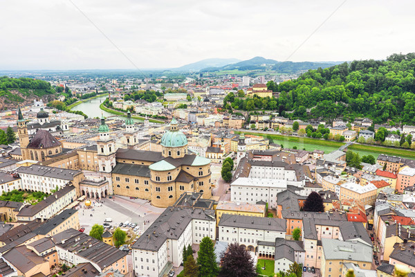 Panoramic view over stadt salzburg Stock photo © frimufilms