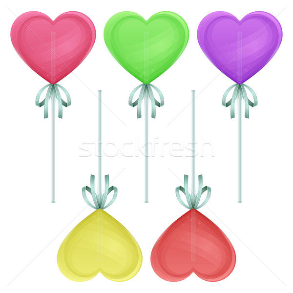 Bonbons coeur coeurs forme différent couleurs [[stock_photo]] © frostyara