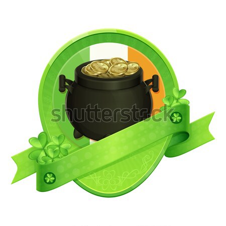 Sticker Pot of Gold Saint Patrick's Day Stock photo © frostyara