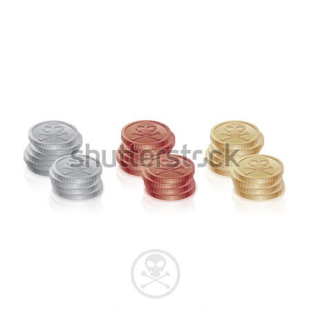 Pirate Coins Two Columns Stock photo © frostyara