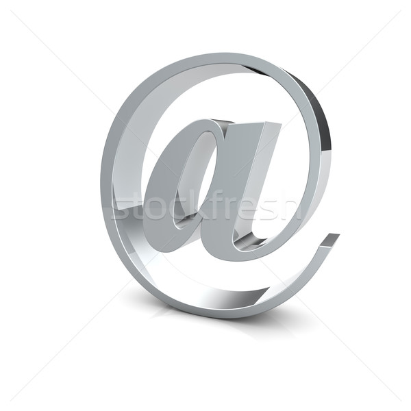 E-mail symbool zilver internet ontwerp Stockfoto © froxx