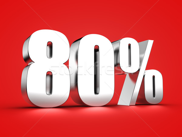 80 procent teken 3D tachtig Stockfoto © froxx