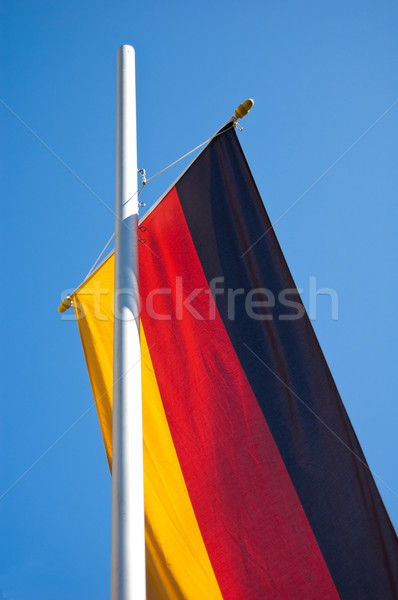 Vlag Duitsland blauwe hemel Stockfoto © froxx