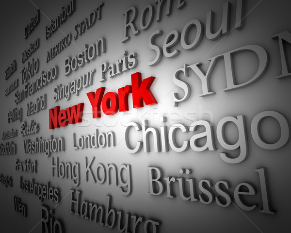 Metropolis New York demonstratie groot steden 3D Stockfoto © froxx