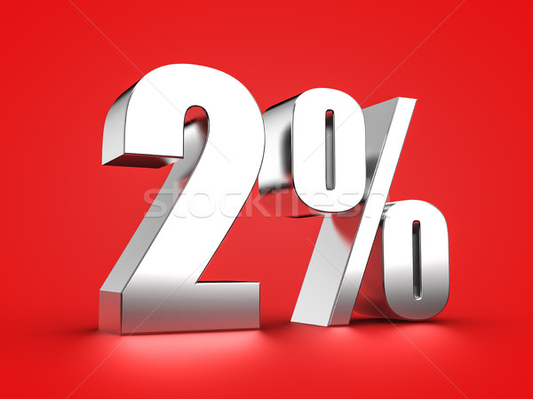 Procent teken 3D twee symbool Stockfoto © froxx
