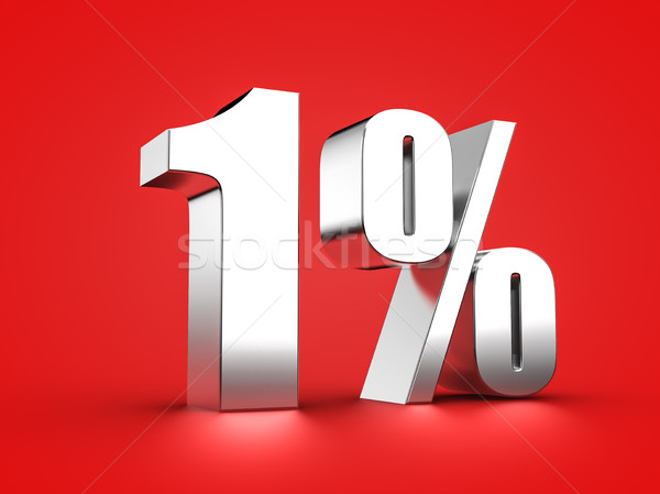 Procent teken 3D een symbool Stockfoto © froxx