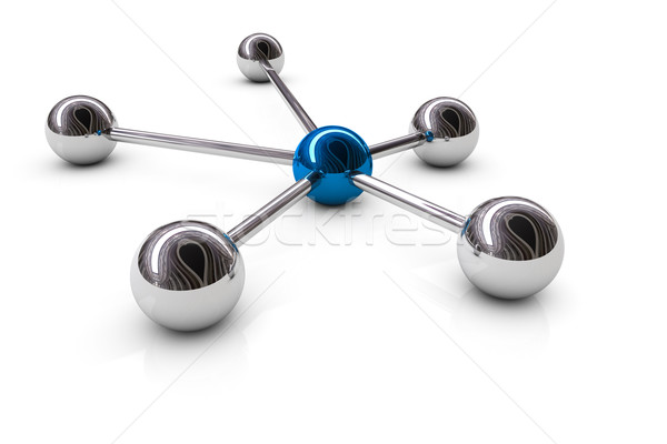 Stock foto: Netzwerk · abstrakten · Demonstration · Kommunikation · Business · Metall