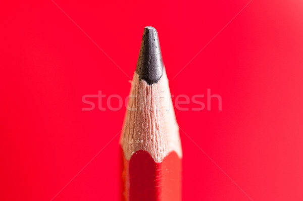 Potlood detail Rood school kunst Stockfoto © froxx