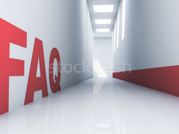 Souvent questions faq texte couloir Photo stock © froxx