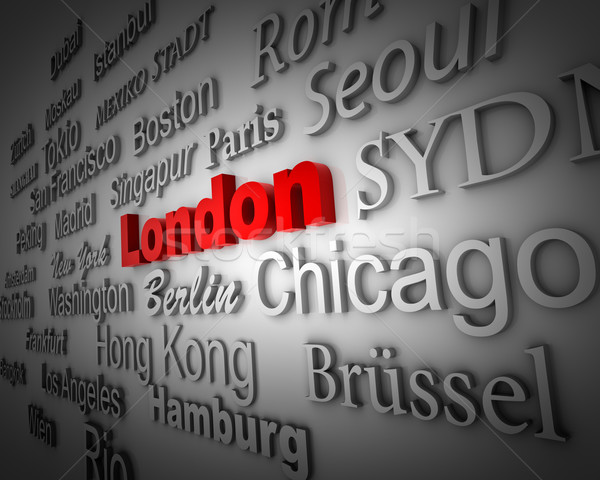大都會 倫敦 示範 城市 3D 商業照片 © froxx