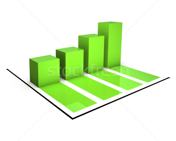 Gut grünen Tabelle aufsteigend 3D Business Stock foto © froxx