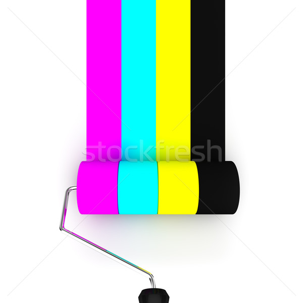 Verf schilderij zwarte kleur printer Stockfoto © froxx