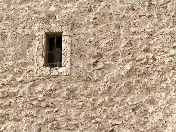 Muro de piedra ventana antigua pared pequeño Foto stock © fxegs