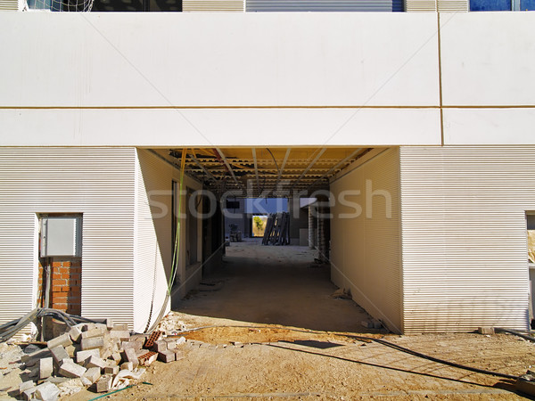 Budynku mieszkaniowy budowy pracy miejskich Zdjęcia stock © fxegs