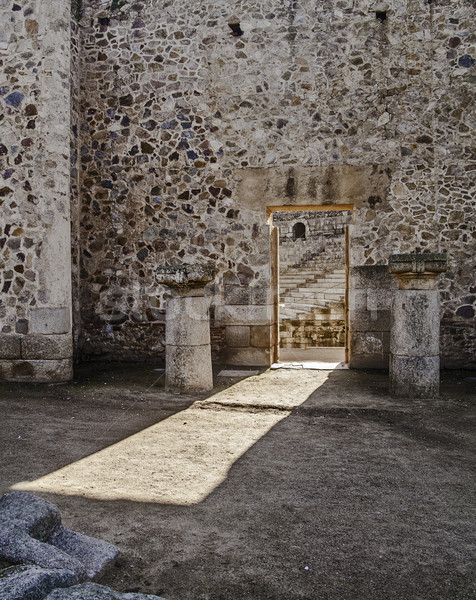 Foto stock: Romana · ruinas · pared · puerta · 2012 · región