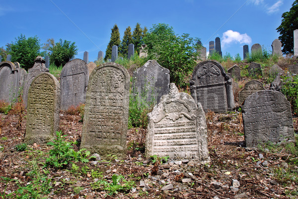 Starożytnych cmentarz śmierci martwych Europie marmuru Zdjęcia stock © fyletto