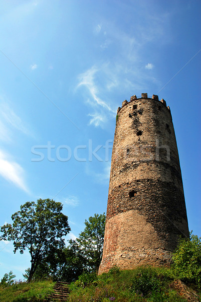 Castello rovine vecchio torre cielo Foto d'archivio © fyletto