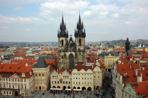 Tyn Cathedral during the Easter Stock photo © fyletto
