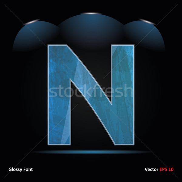 Glossy Grunge Font. Letter Stock photo © Fyuriy